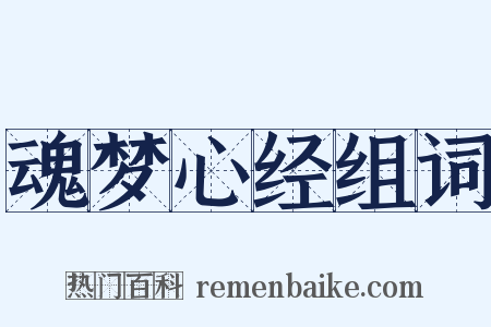 魂梦心经组词是什么意思的图片